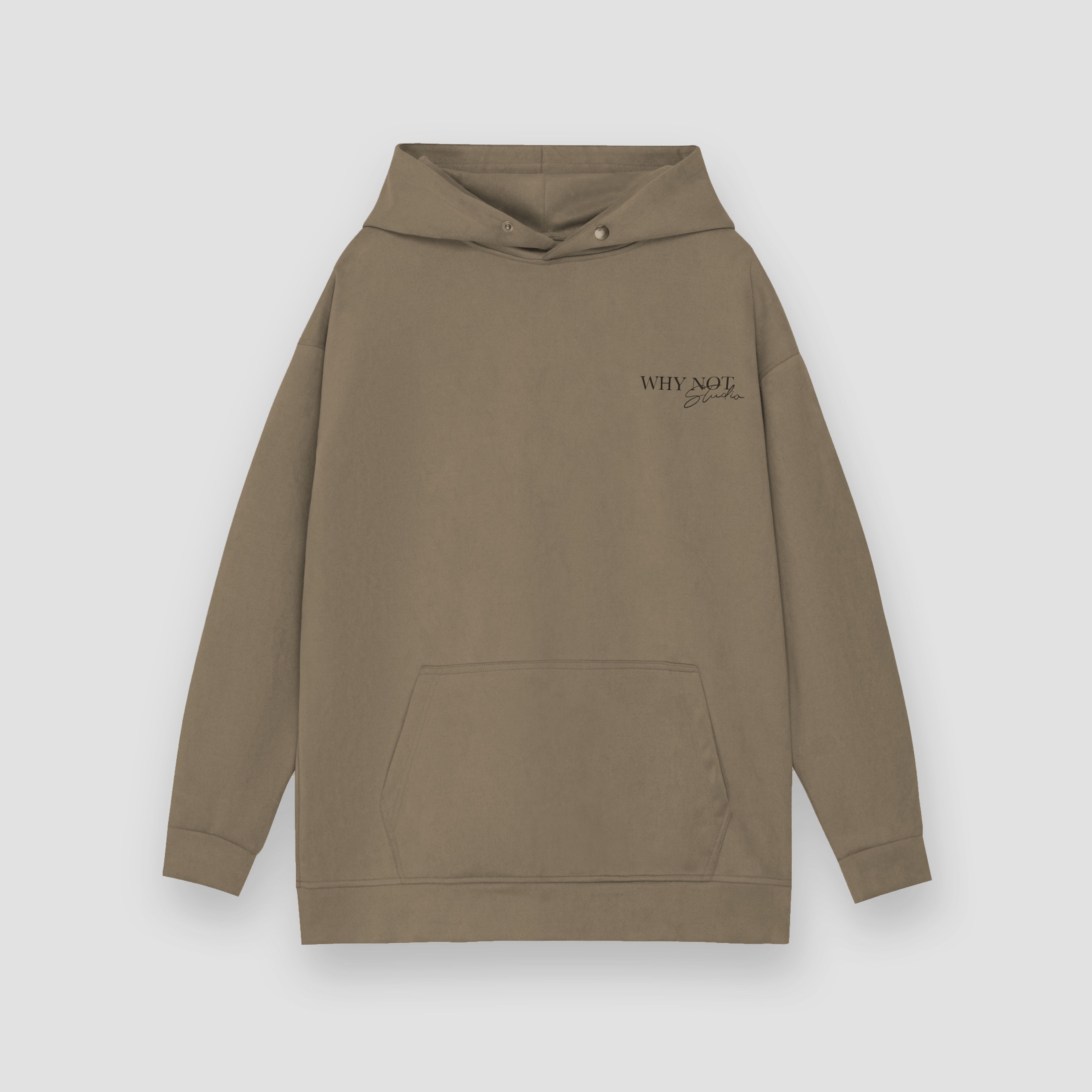 WNS HOODIE SUEDE HANDLE - BROWN