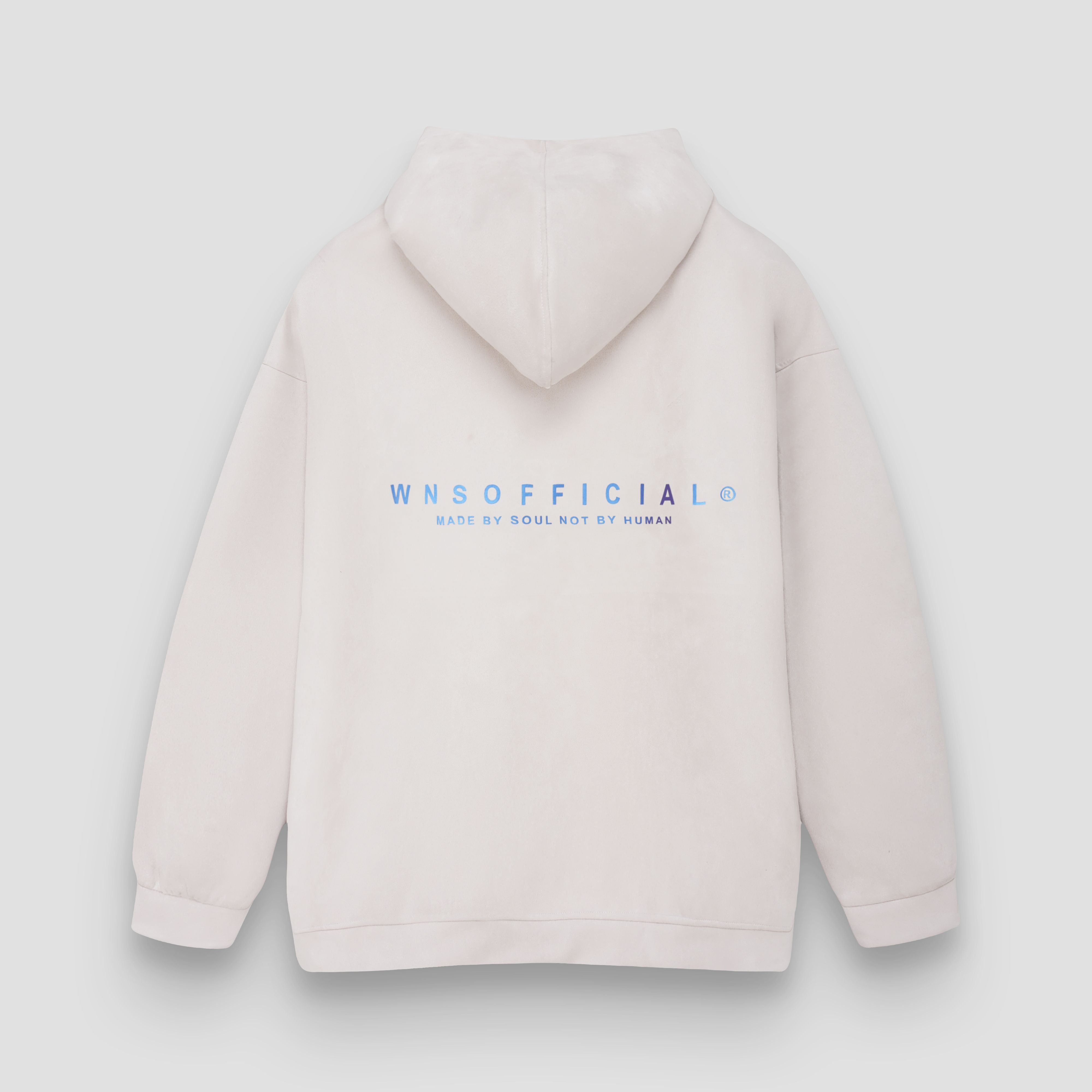 WNS HOODIE SUEDE HOLOGRAM - BEIGE