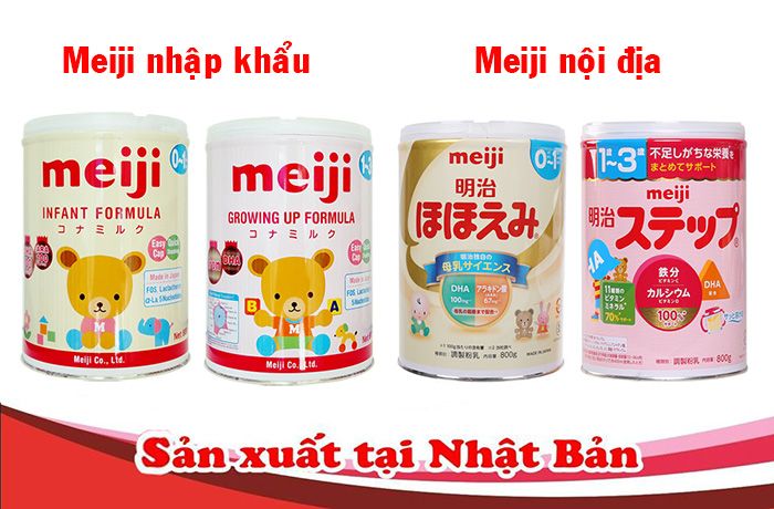 Sữa Meiji nên dùng nội địa xách tay hay nhập khẩu chính hãng?