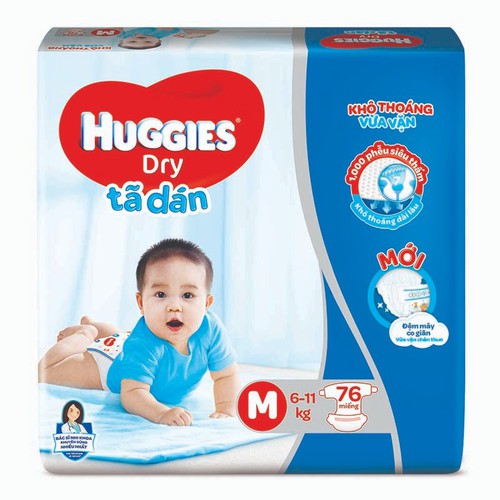 Bỉm Huggies Dán M76