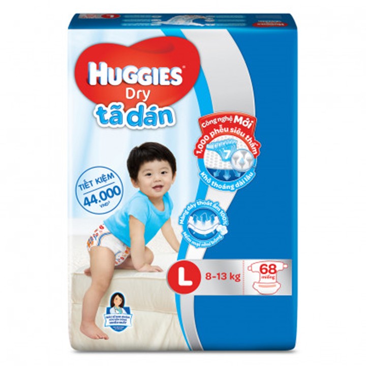 Bỉm Huggies Dán L68