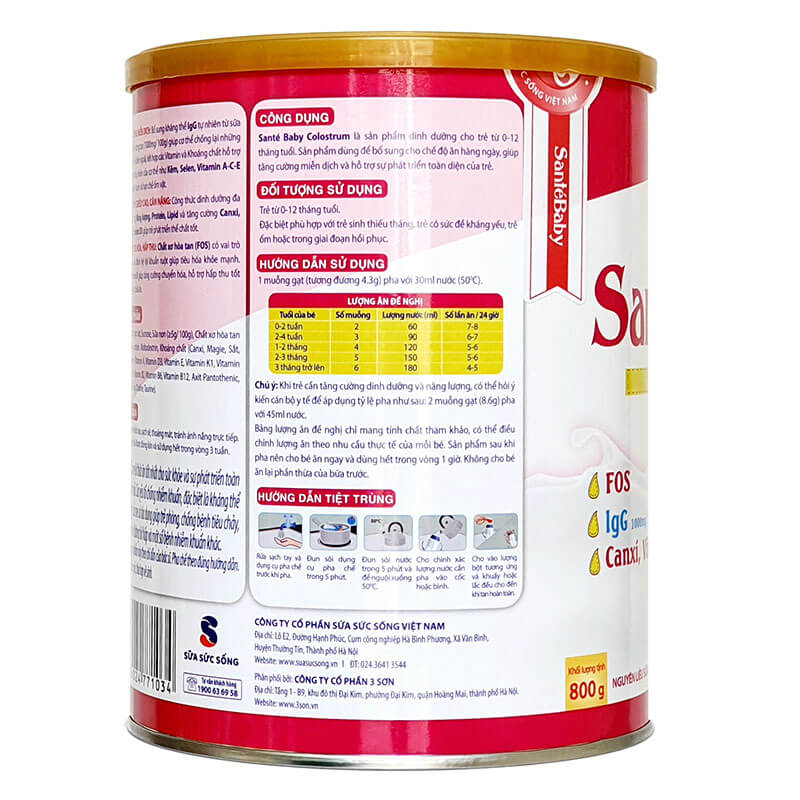 Sữa Santebaby 800g