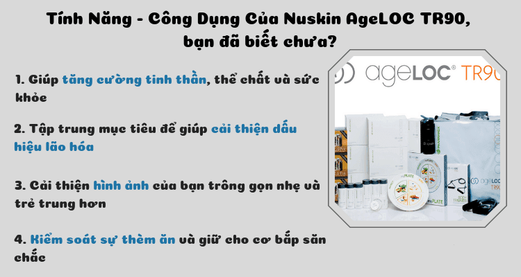 Nuskin AgeLOC TR90 Bộ Giảm Cân Số 1 Thế Giới