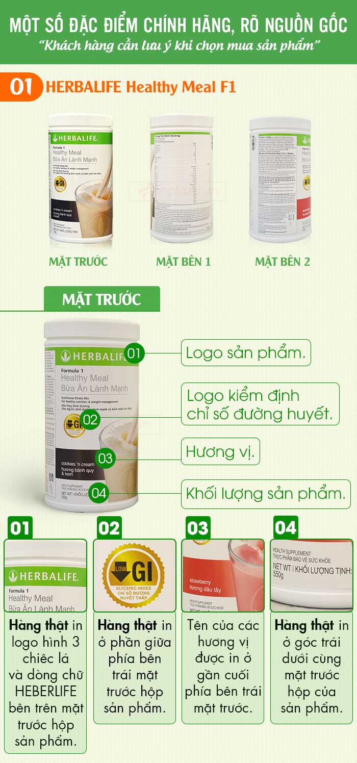 Sữa Herbalife F1 vị vani