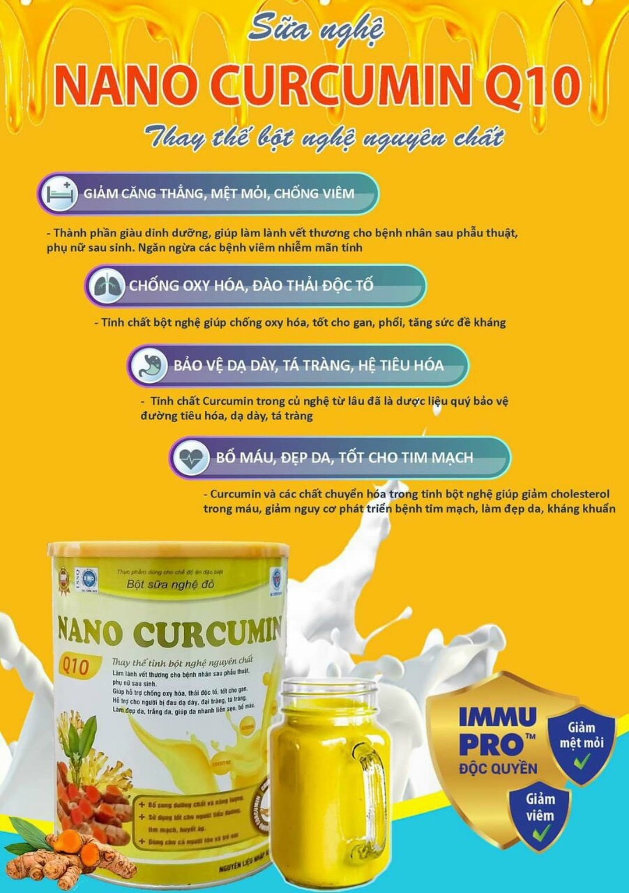 Sữa Nghệ đỏ Nano Curcumin Q10 900g