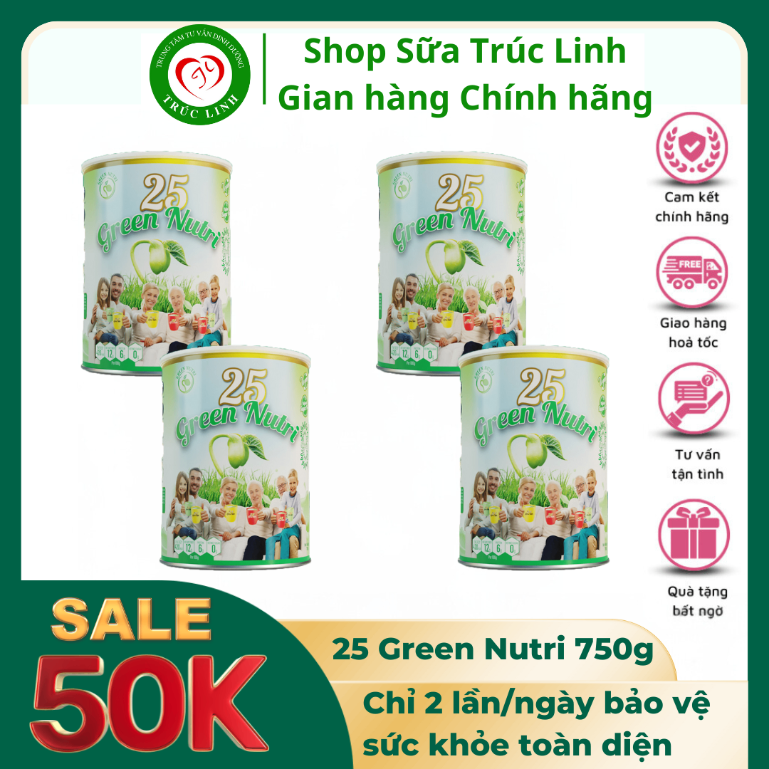 Ngũ cốc 25 Green Nutri lon 750g