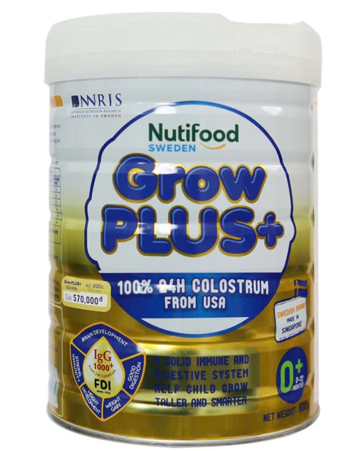 Grow vàng Immunel 0+ 800g
