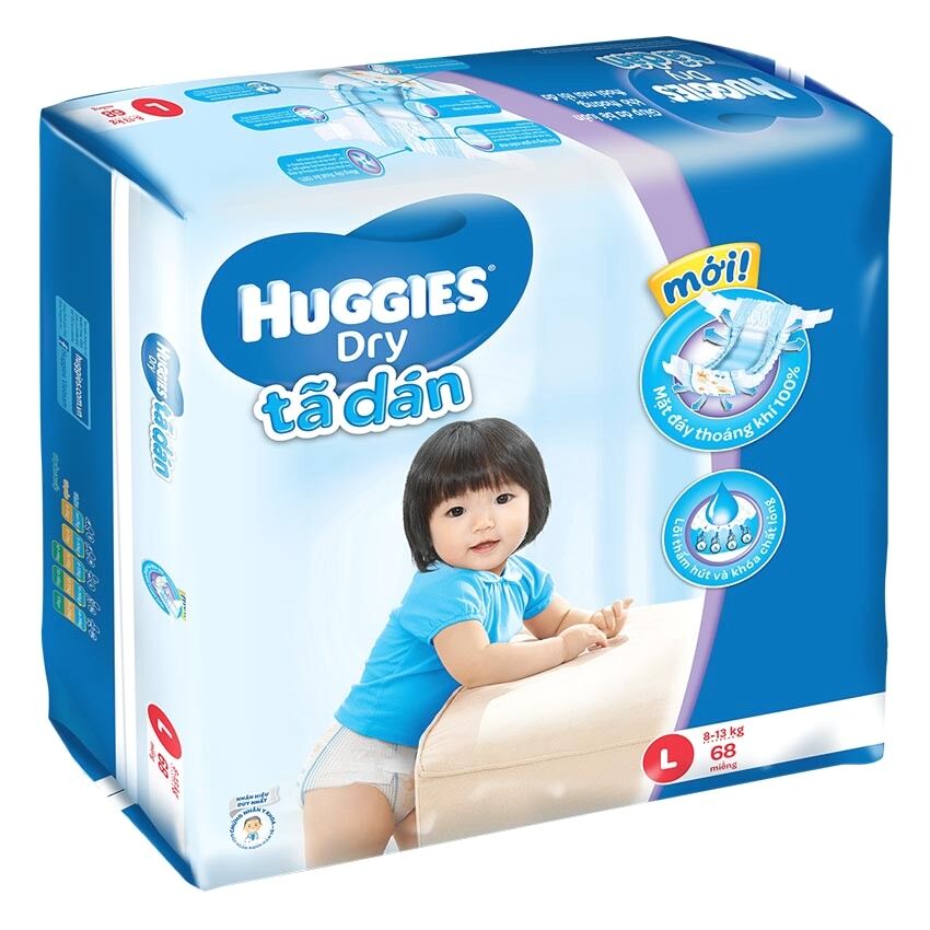 Bỉm Huggies Dán L68