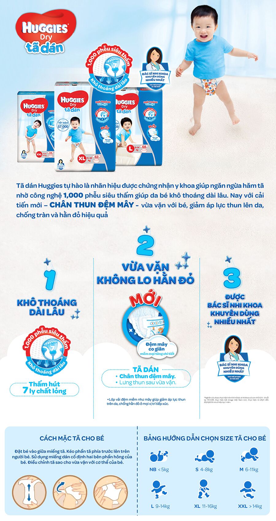 Bỉm Huggies Dán M76