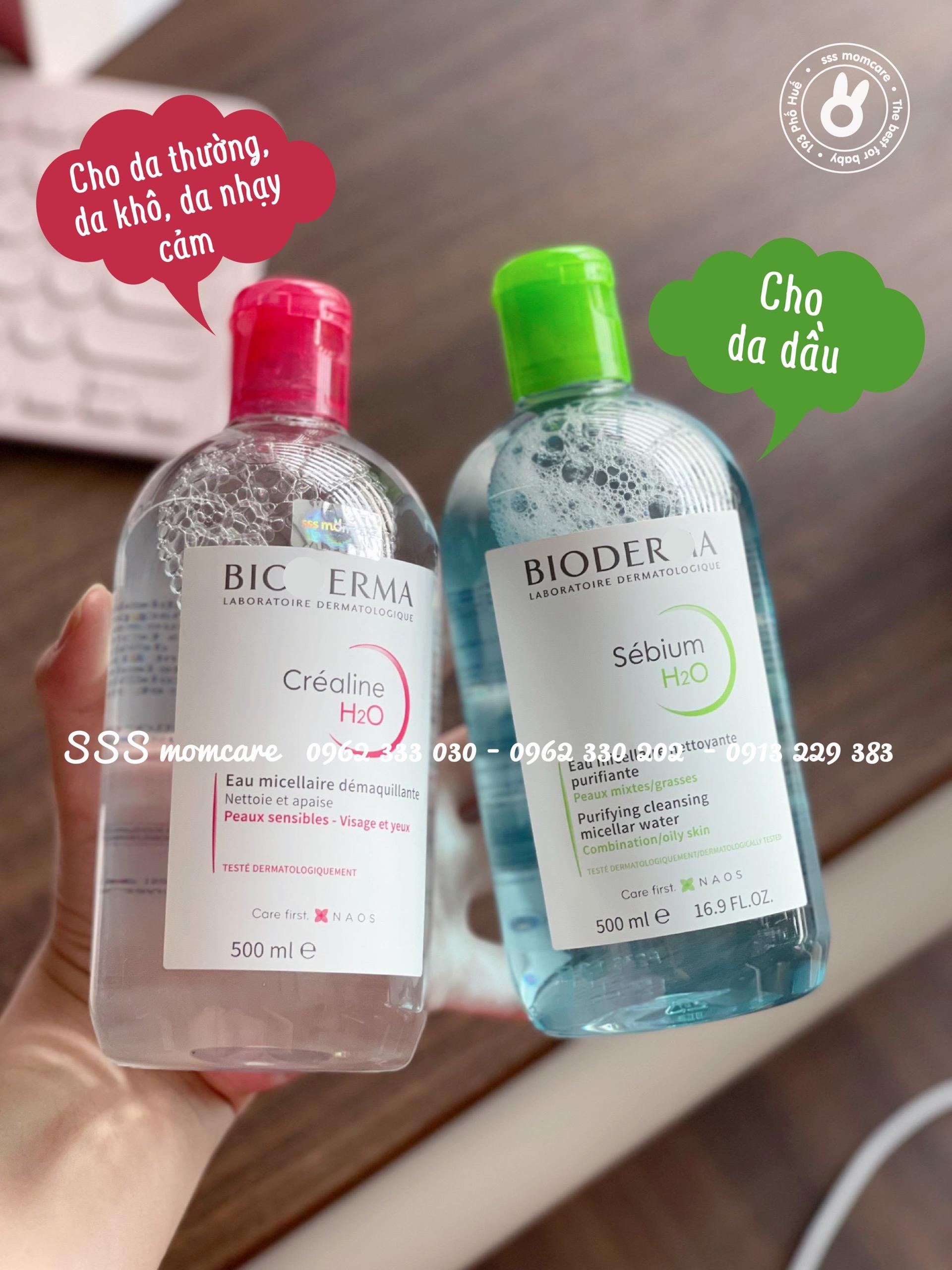 Tẩy trang Bioderma Xanh 500ml