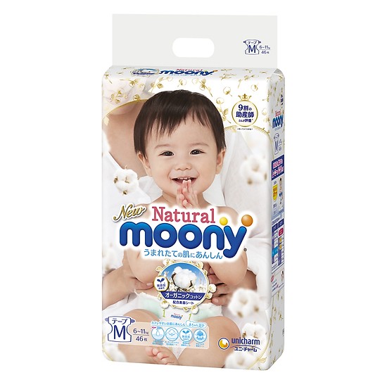 Bỉm dán Moony Natural M46-NĐ