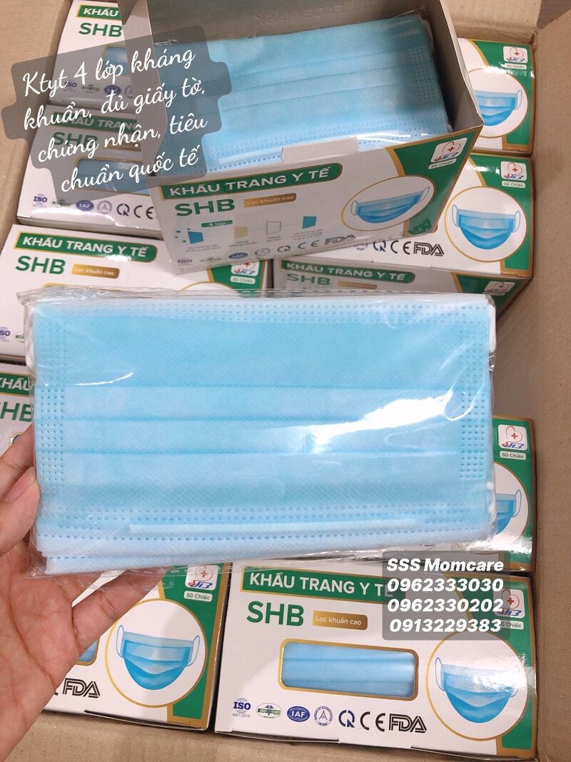 Set 50 khẩu trang y tế SHB