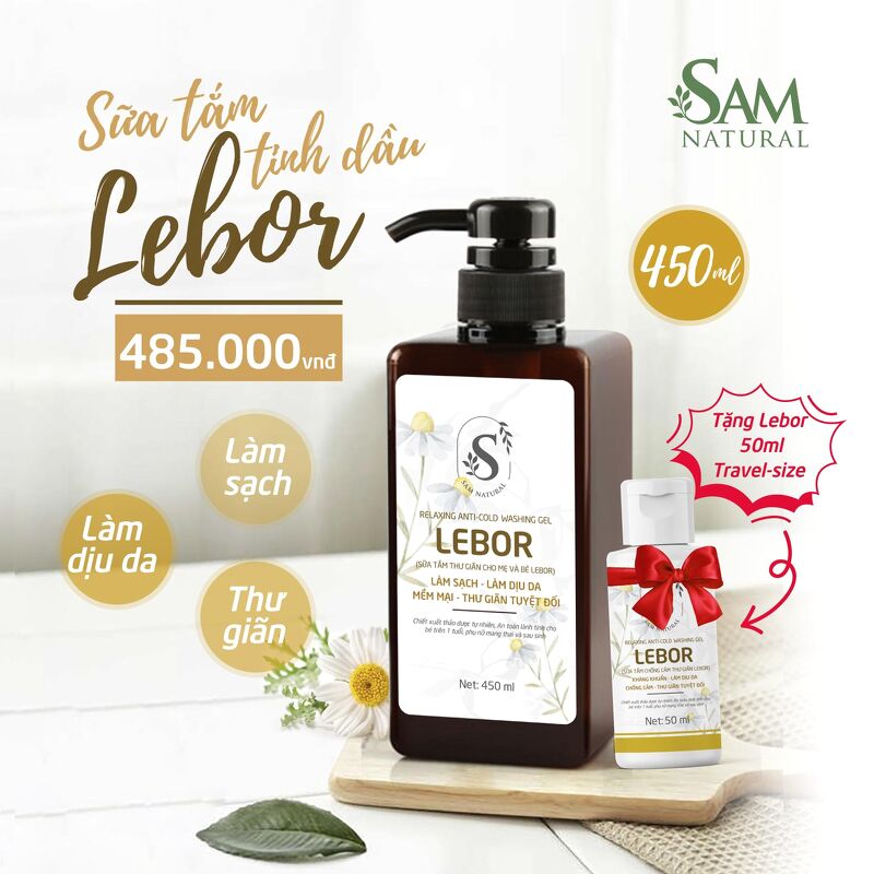 Sam Natural-Sữa tắm thư giãn cho mẹ và bé Lebor 450ml