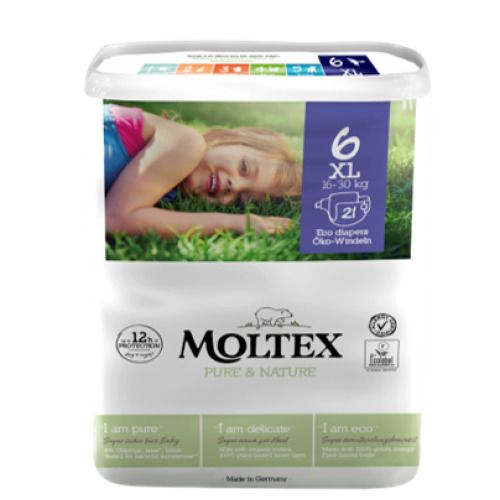 Bỉm dán Moltex size XL 21m(16-30kg)-D6