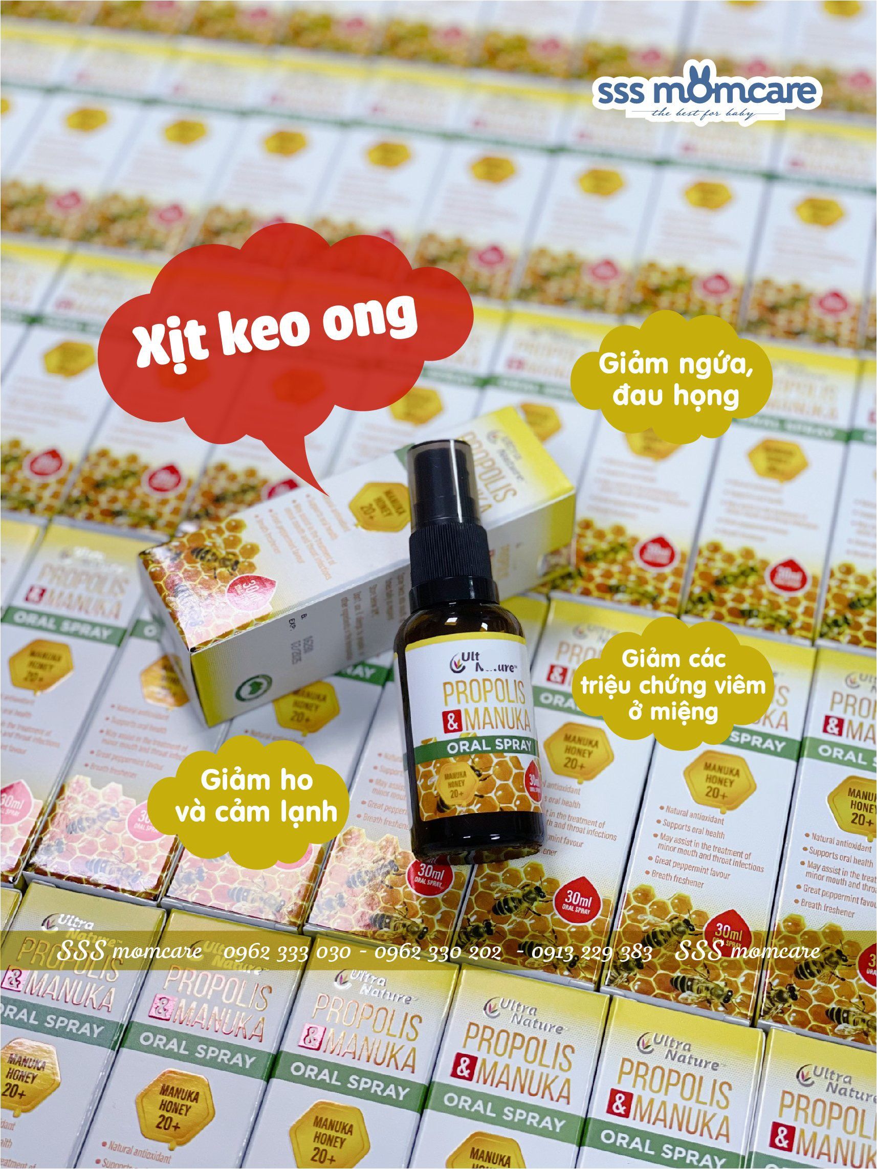 Xịt keo ong Ultra Nature 30ml