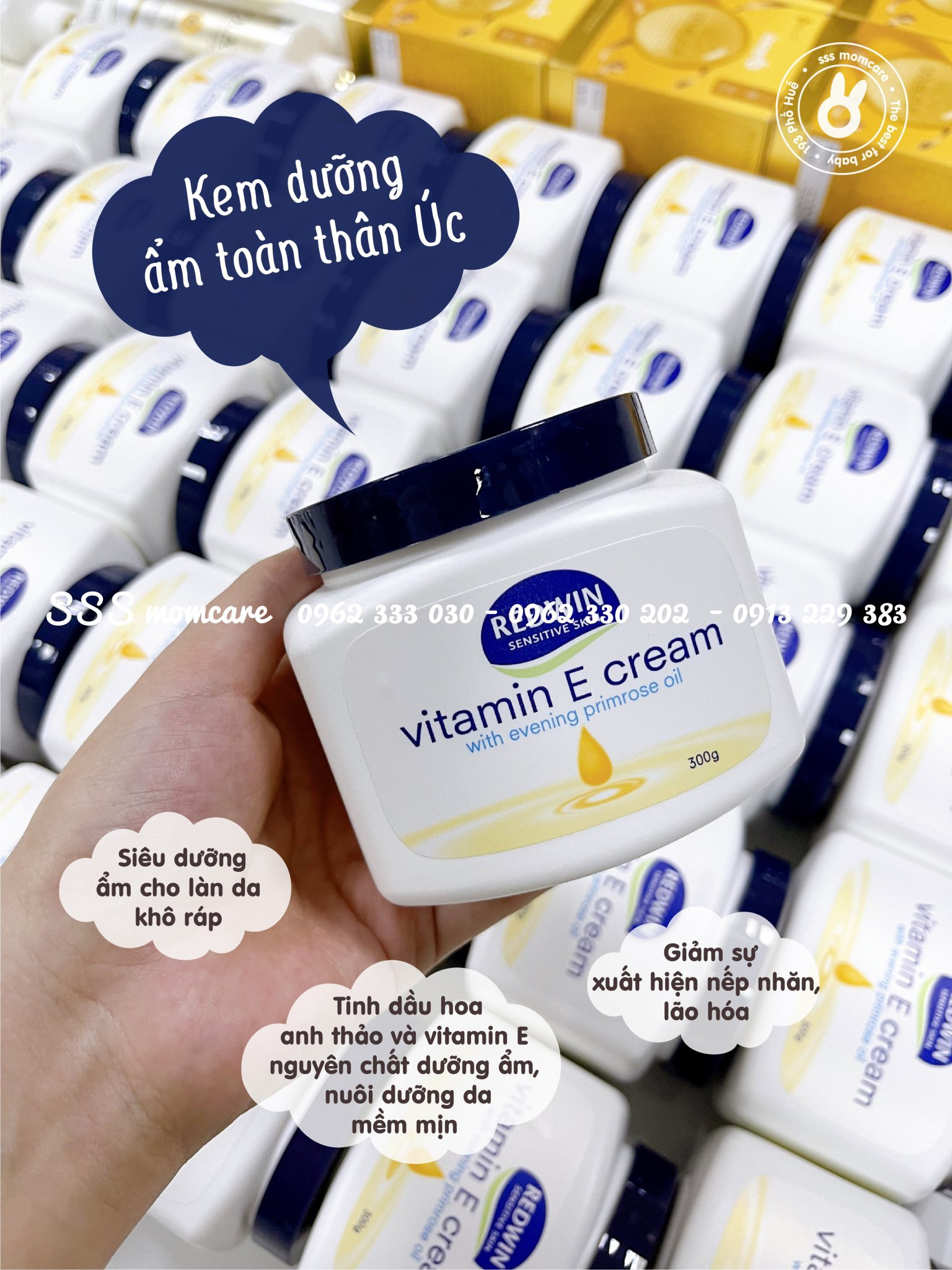 Kem dưỡng da Redwin Vitamin E Cream 300g