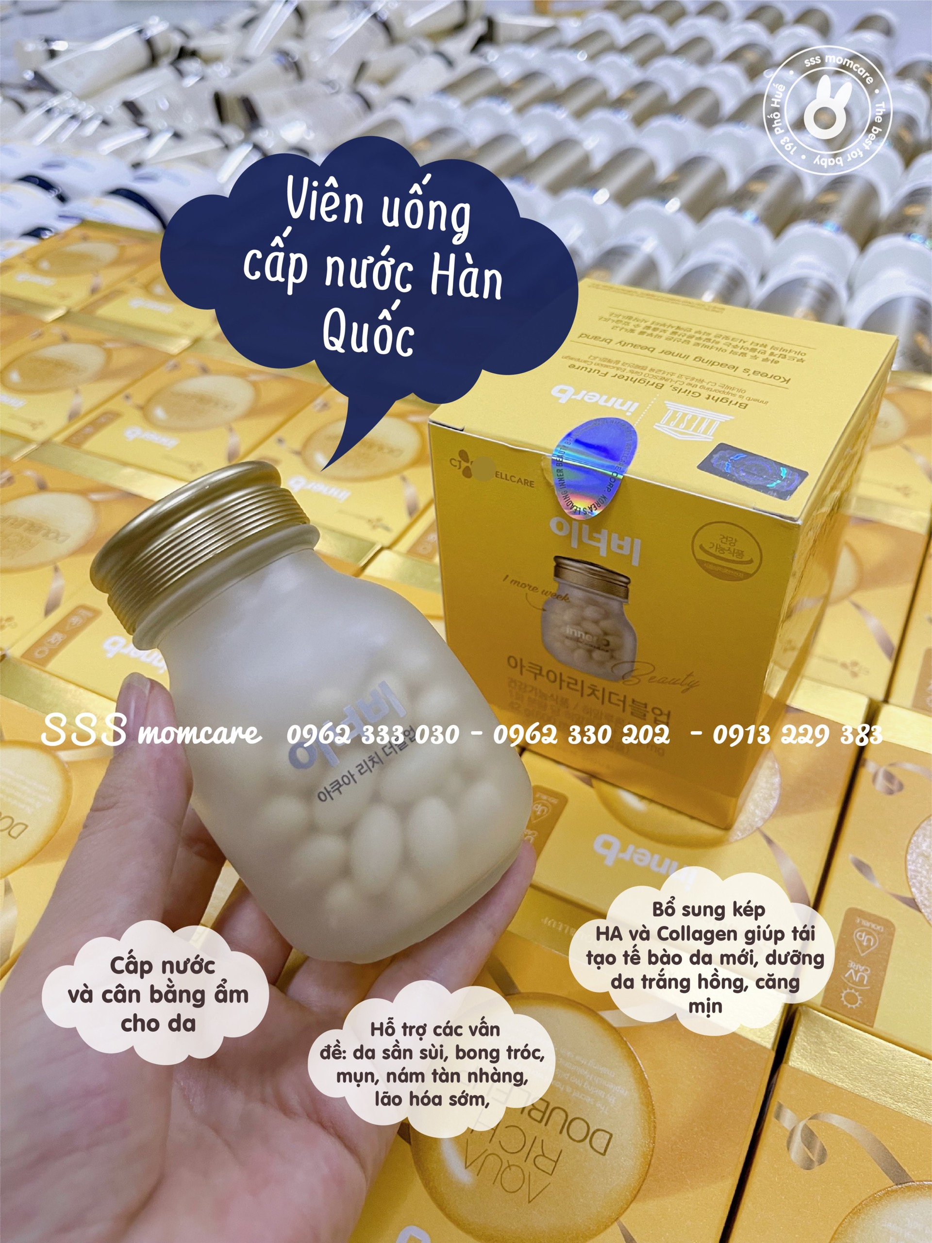 Viên uống cấp nước InnerB Aqua Rich DoubleUp 70v