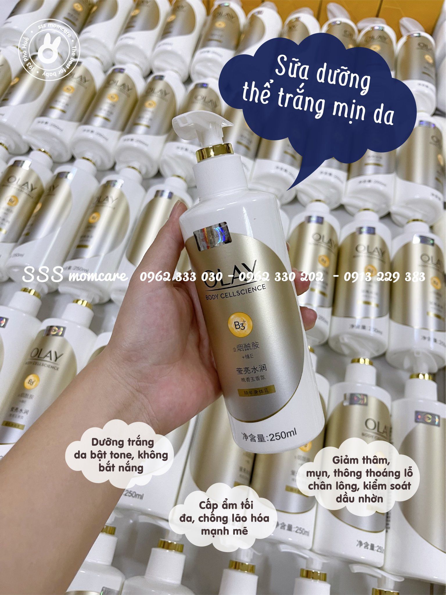 Sữa dưỡng thể trắng da Olay 250ml