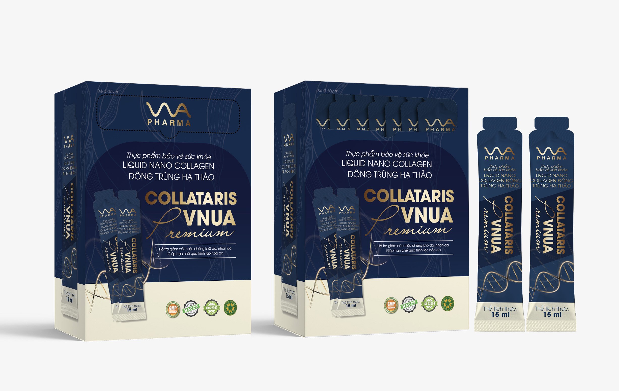 Liquid Nano Collagen Đông Trùng Hạ Thảo Collataris Vnua 15x15ml