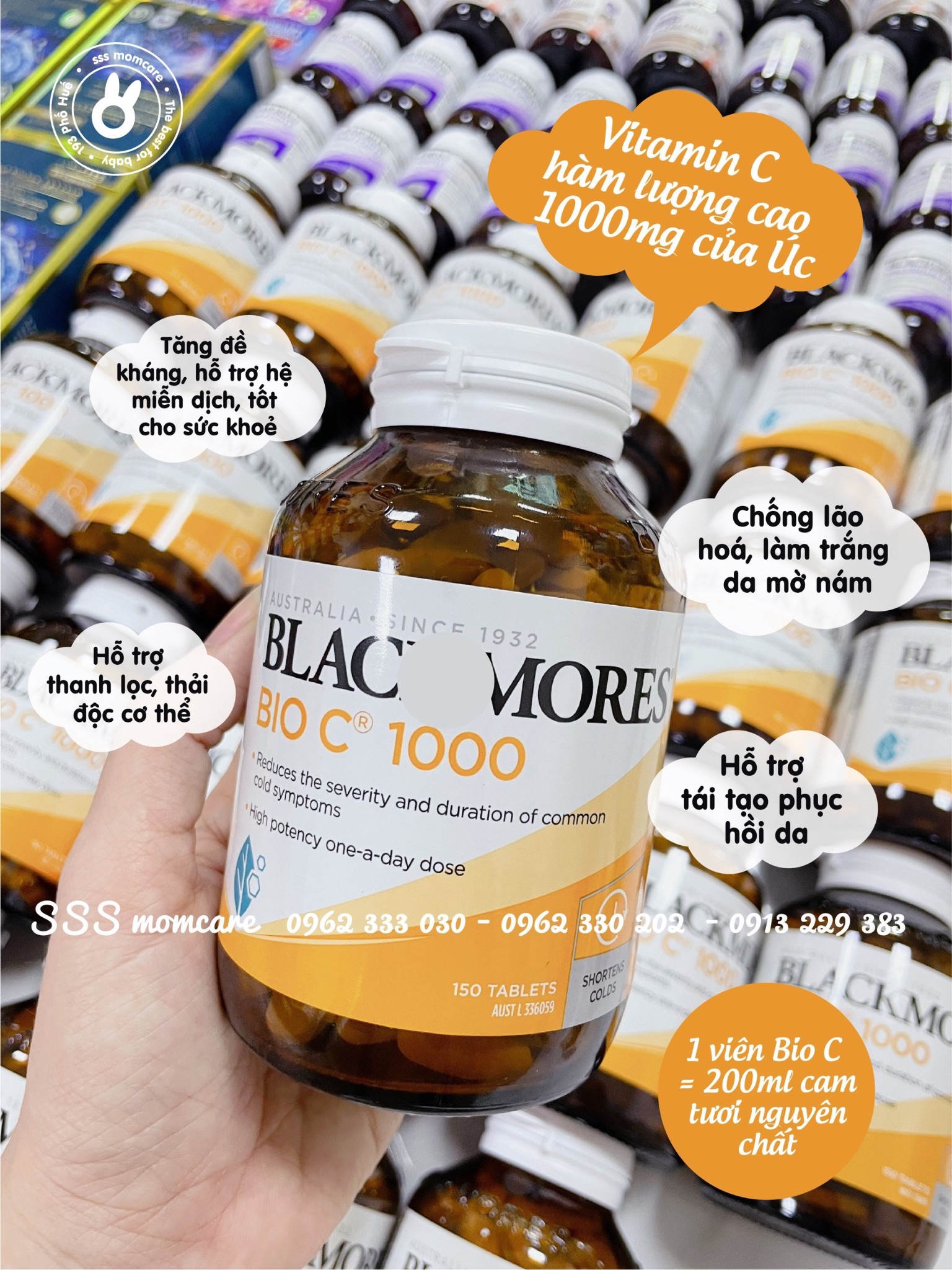 Viên uống bổ sung VitaminC Blackmores Bio C 150v