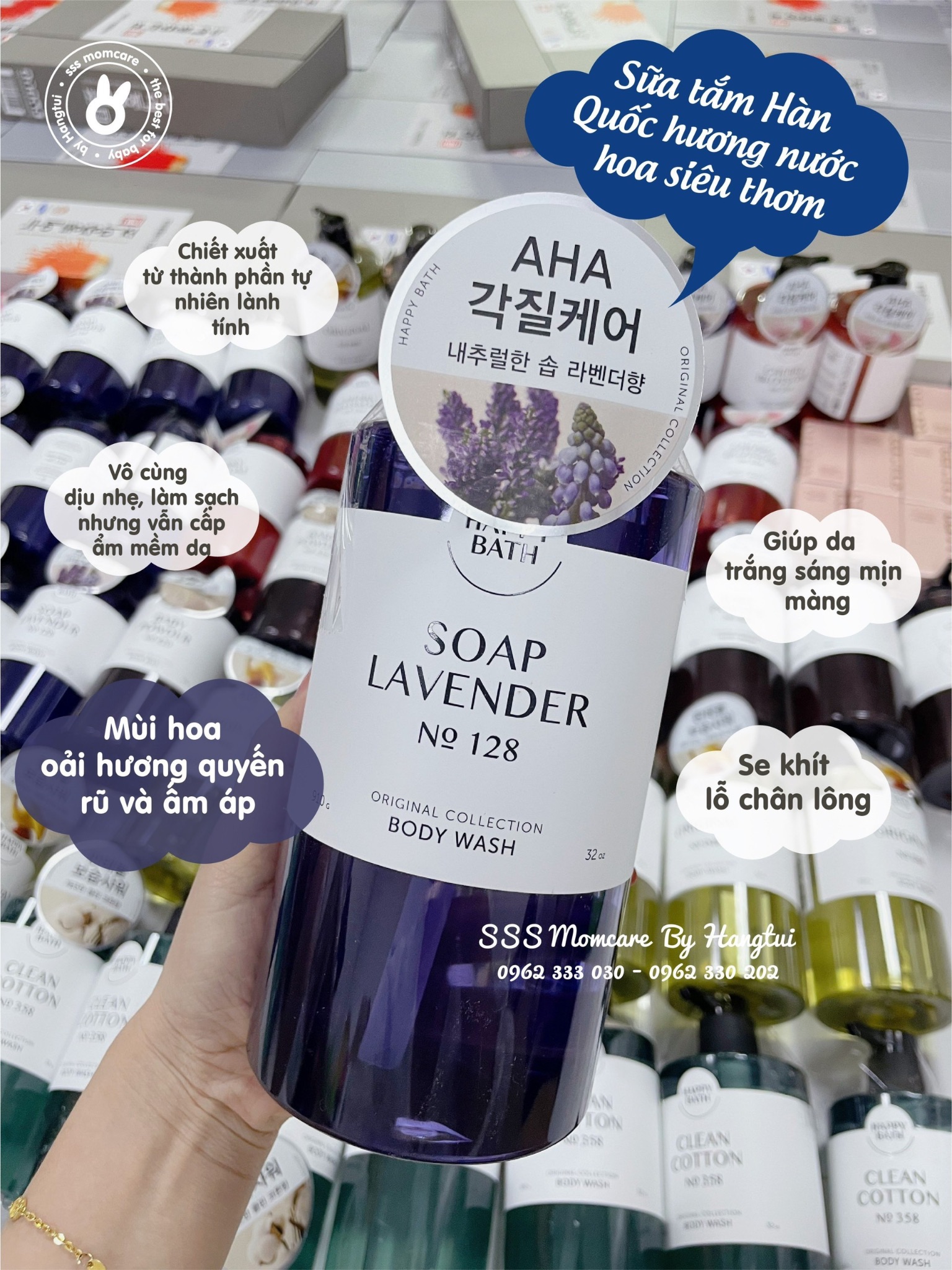 Sữa tắm Happy Bath Soap Lavender 910g