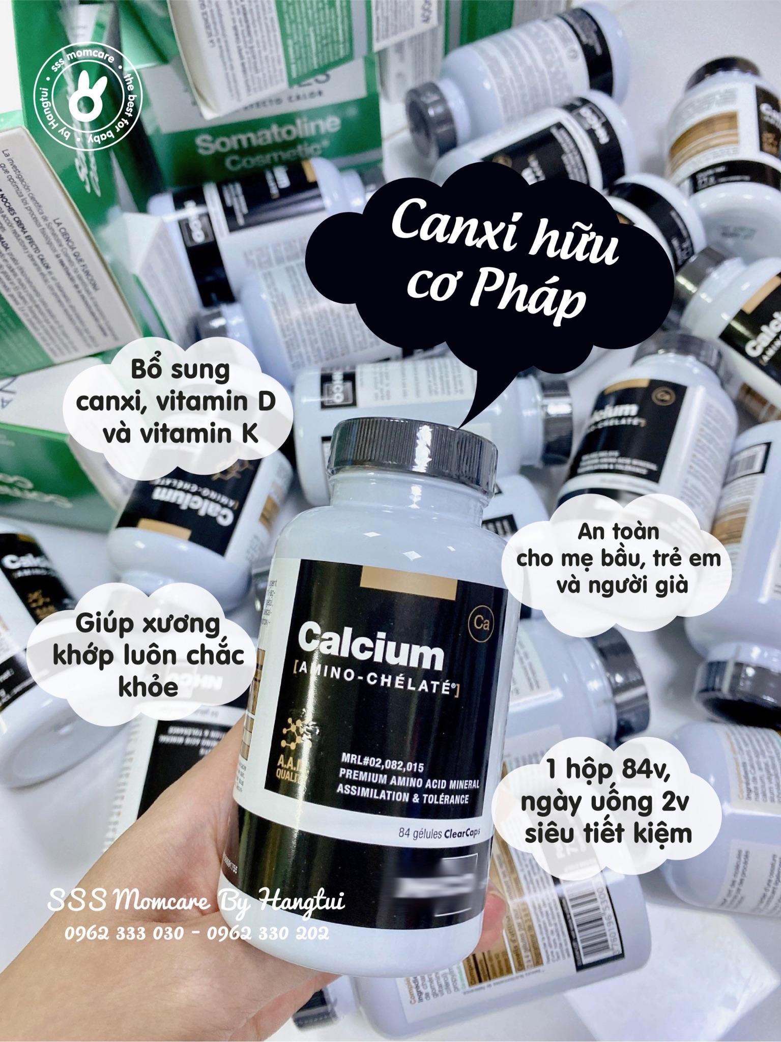 Canxi hữu cơ NHCO Calcium 84v