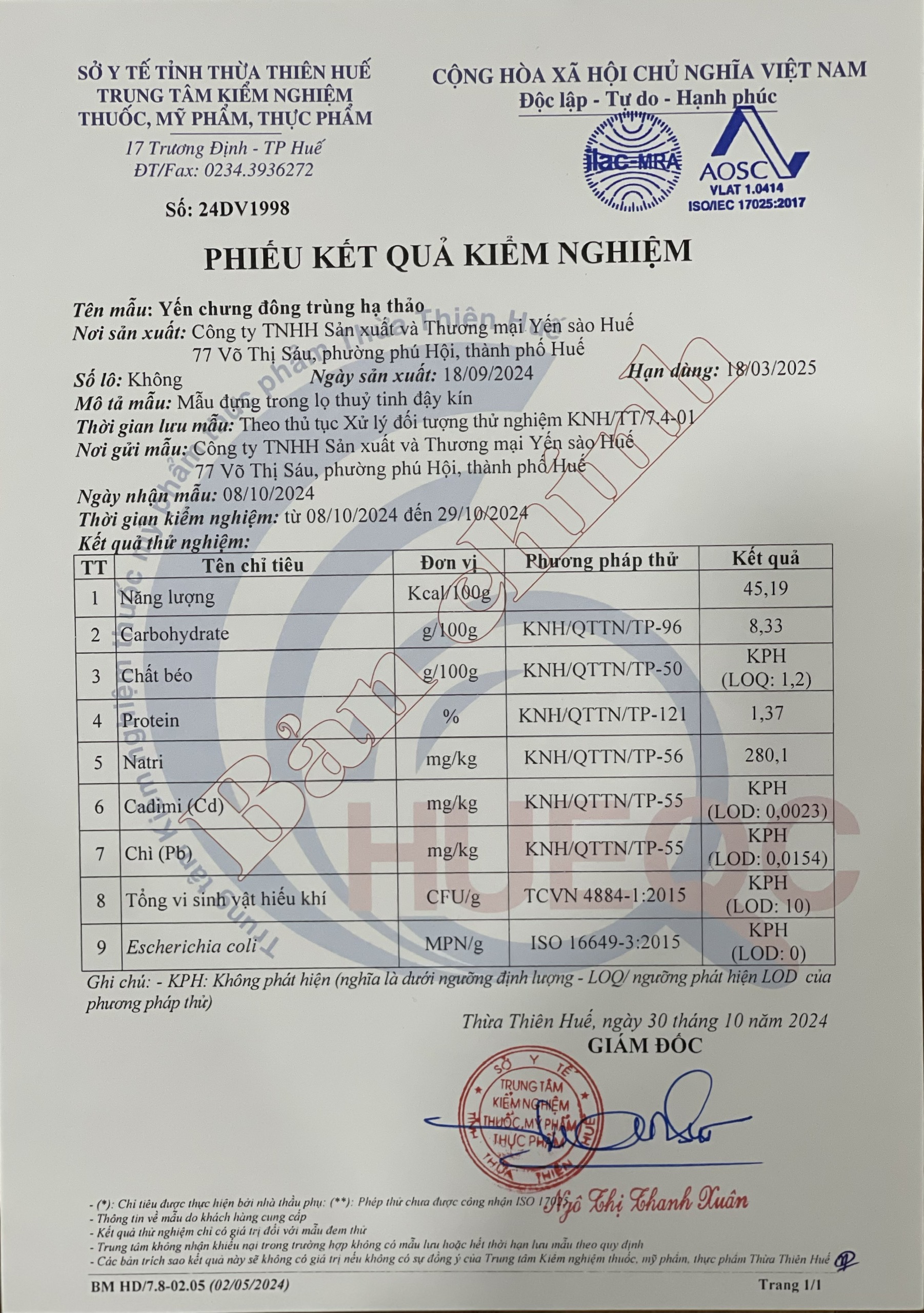 KIEM-DINH-CHAT-LUONG_Phiếu kiểm nghiệm yến chưng đông trùng hạ thảo.jpg