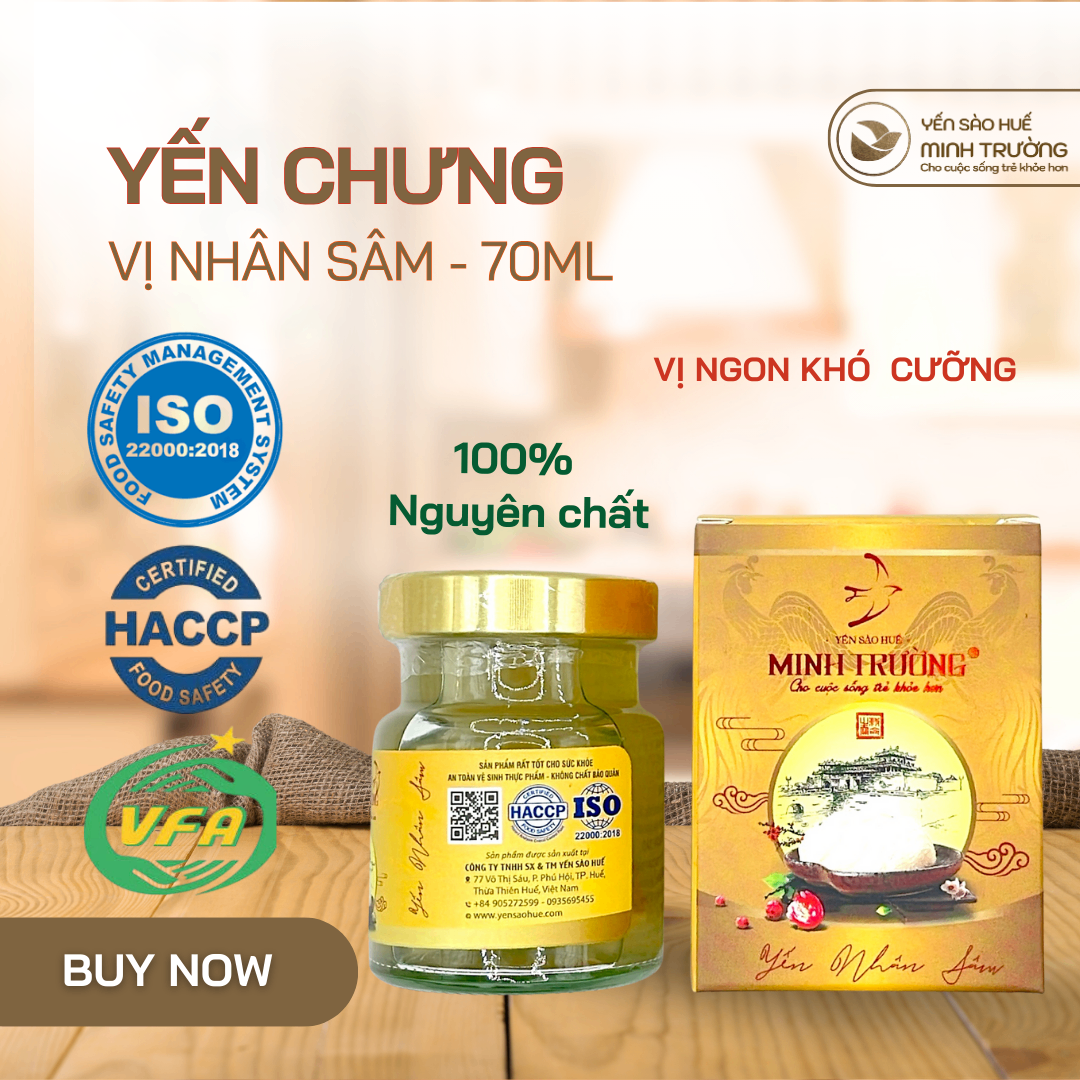 Yến hũ 70ml - vị Nhân sâm