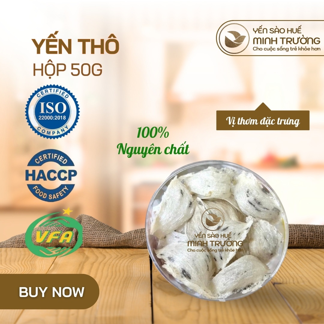 YẾN THÔ - YẾN SÀO HUẾ MINH TRƯỜNG - HỘP 50G