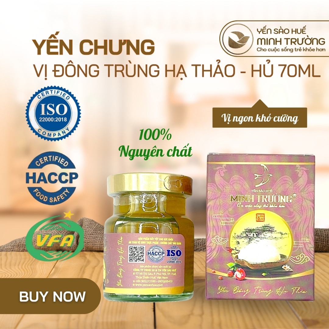 Yến hũ  70ml - Vị Đông Trùng Hạ Thảo