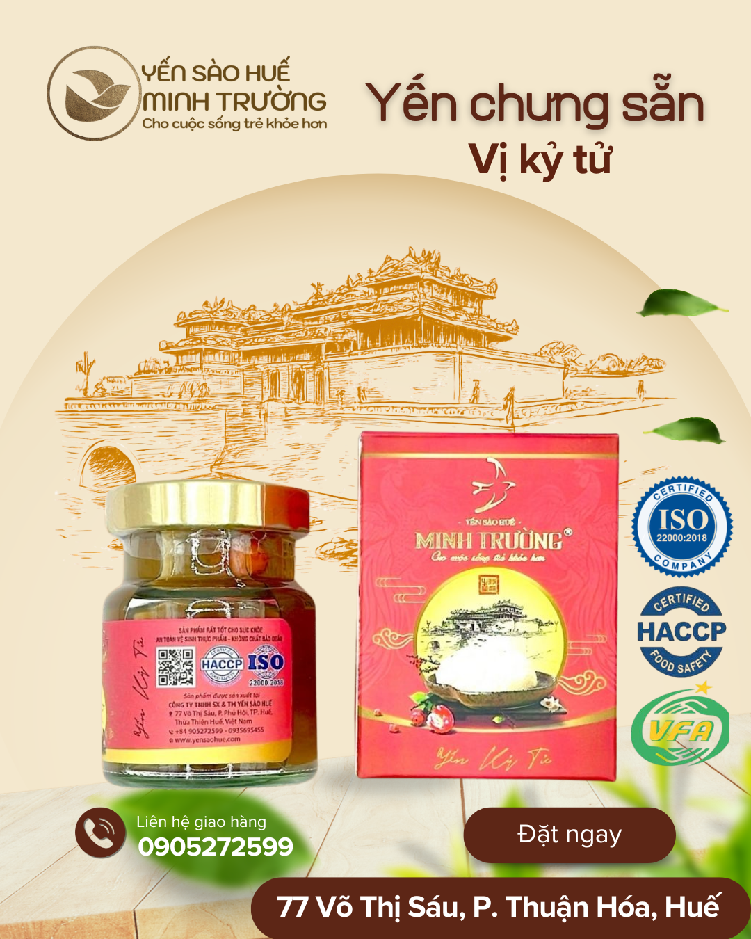 Yến hũ 70ml - Vị Kỷ Tử
