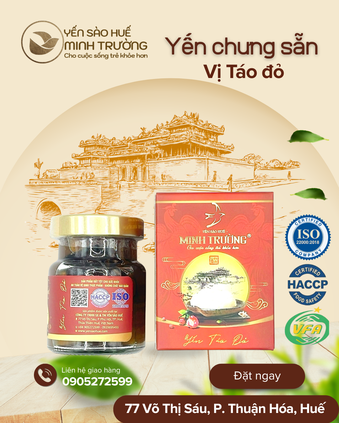 Yến hủ 70ml - Vị Táo Đỏ