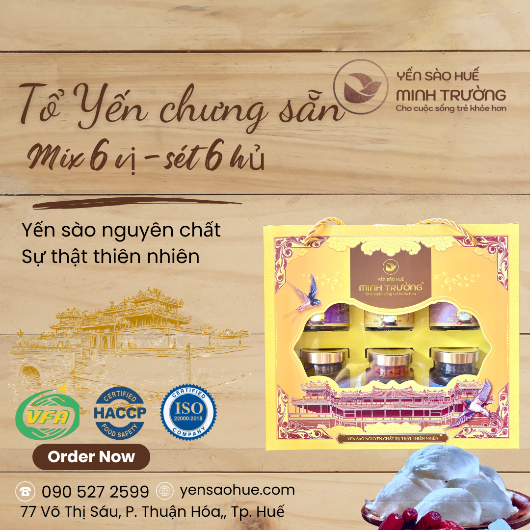Yến hũ 70ml - set 6 hũ mix 6 vị