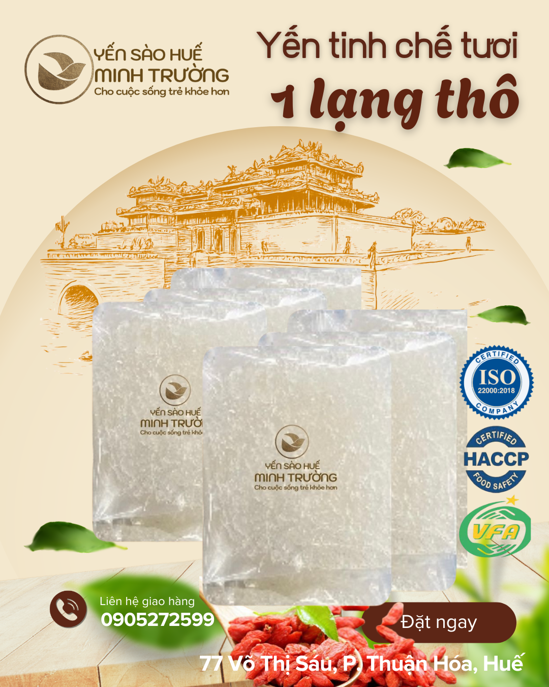Yến thô 100g tinh chế sach lông tươi