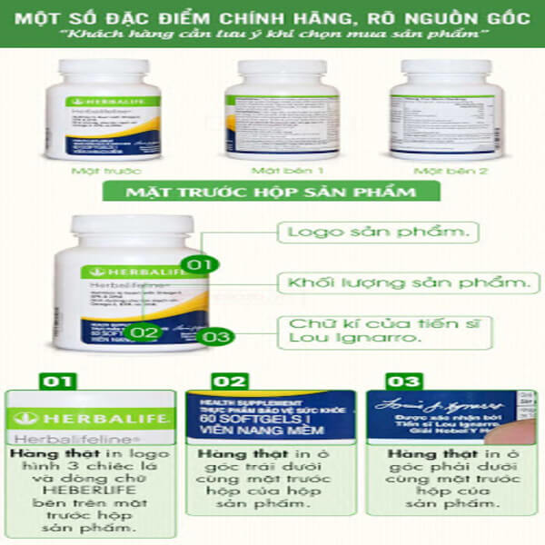 Cách phân biệt thật - giả sản phẩm Herbalifeline