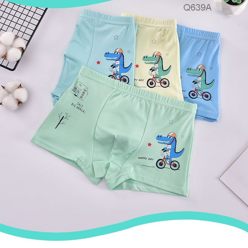 Q639A- S.5 Quần Sip Bé Trai Hình Ngẫu Nhiên-M(9-14KG)