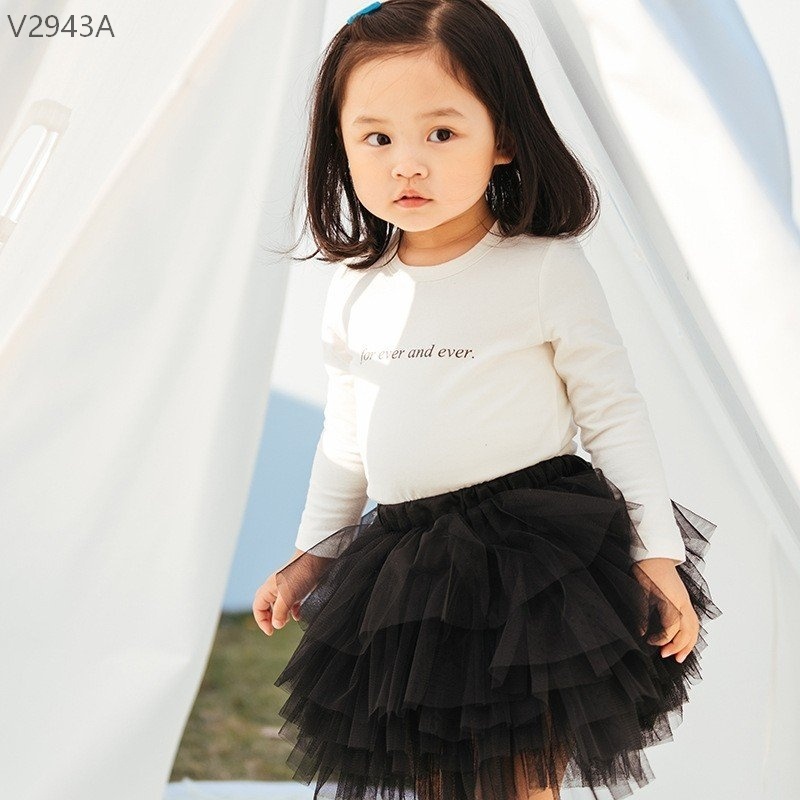 V2943A- Chân Váy Tutu Voan Đen-80(8-10kg)