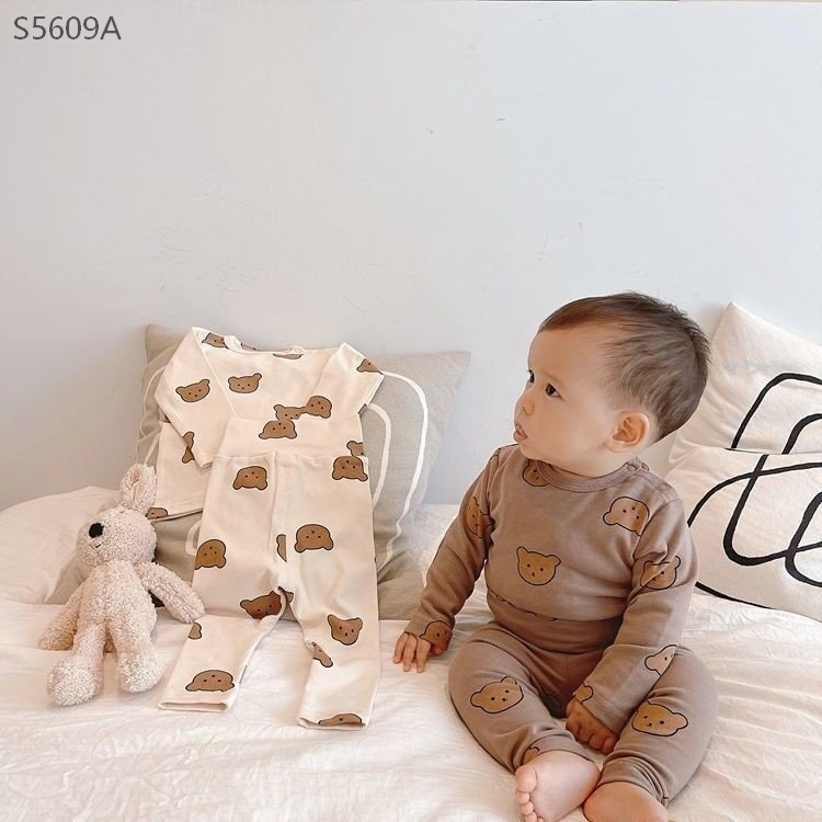 S5609A- Set Cotton Gấu Nâu Hàn Quốc-73(8-11kg)