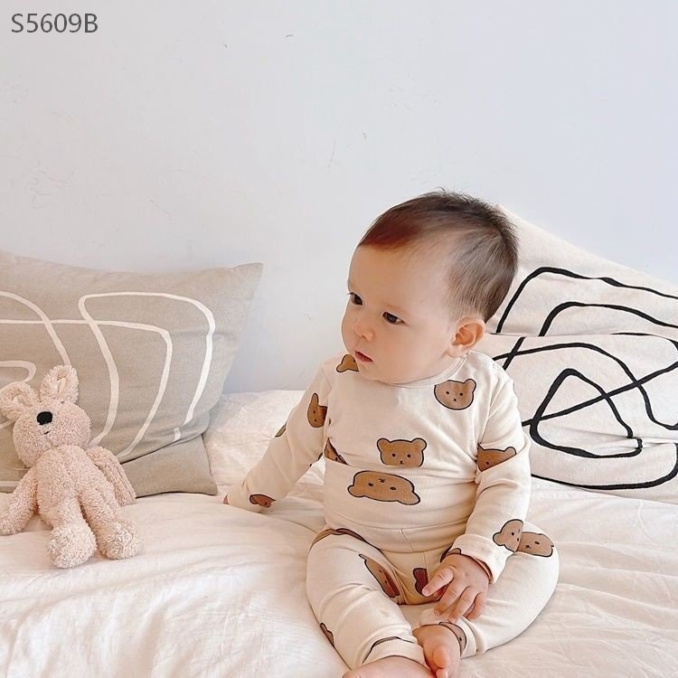 S5609B- Set Cotton Gấu Kem Hàn Quốc-73(8-11kg)