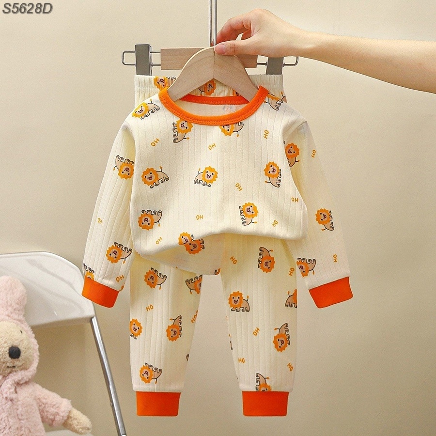 S5628D- Set Cotton Sử Tử Cam Cho Bé -80(9-11kg)