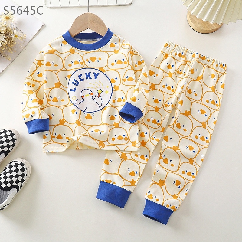 S5645C- Set Cotton Màu Vịt Lucky Cho Bé -73(7-9kg)