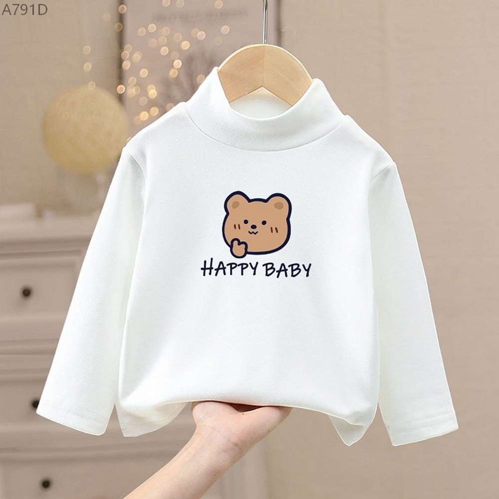 A791D- Áo Nỉ Giữ Nhiệt Gấu Happy Baby Trắng-73(7-9kg)