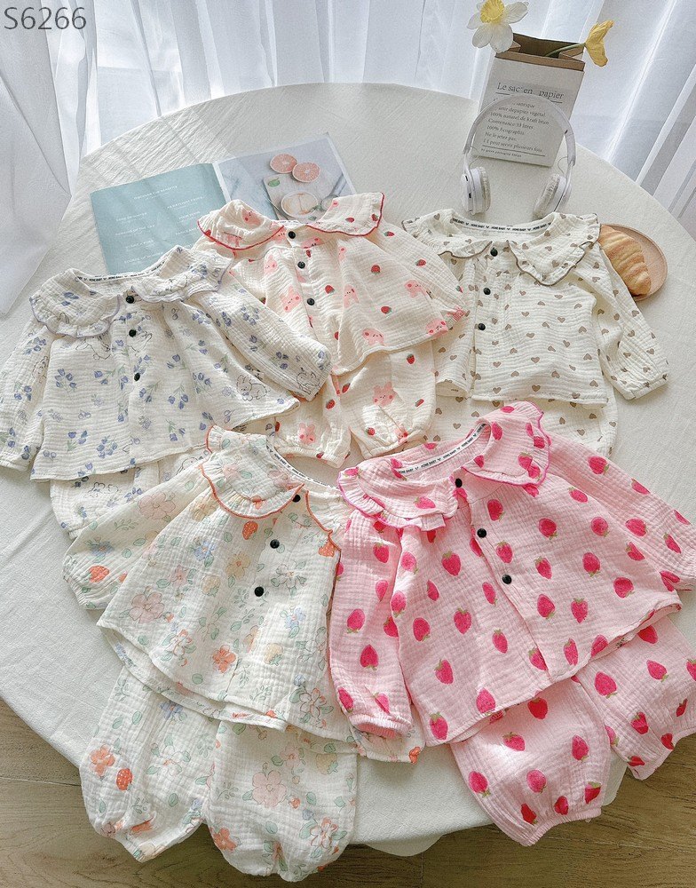 S6266- Set Pijama Cổ Bèo