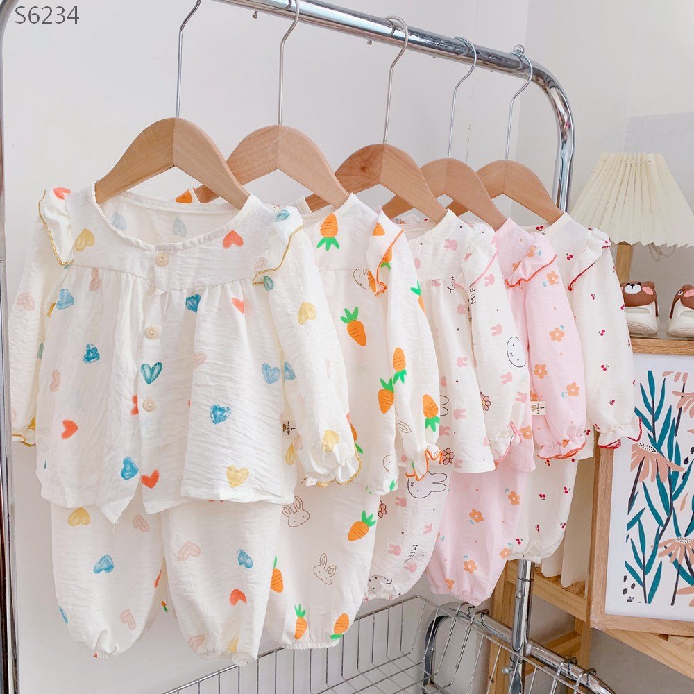 S6234- Set Pijama Đũi Tay Lỡ