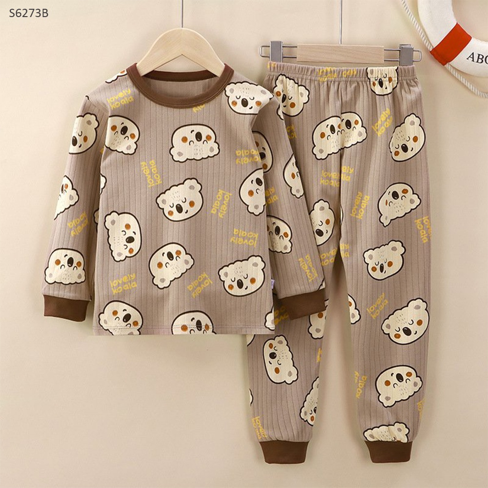 S6273B- Set Cotton Họa Tiết Gấu Nâu-73(7-9kg)