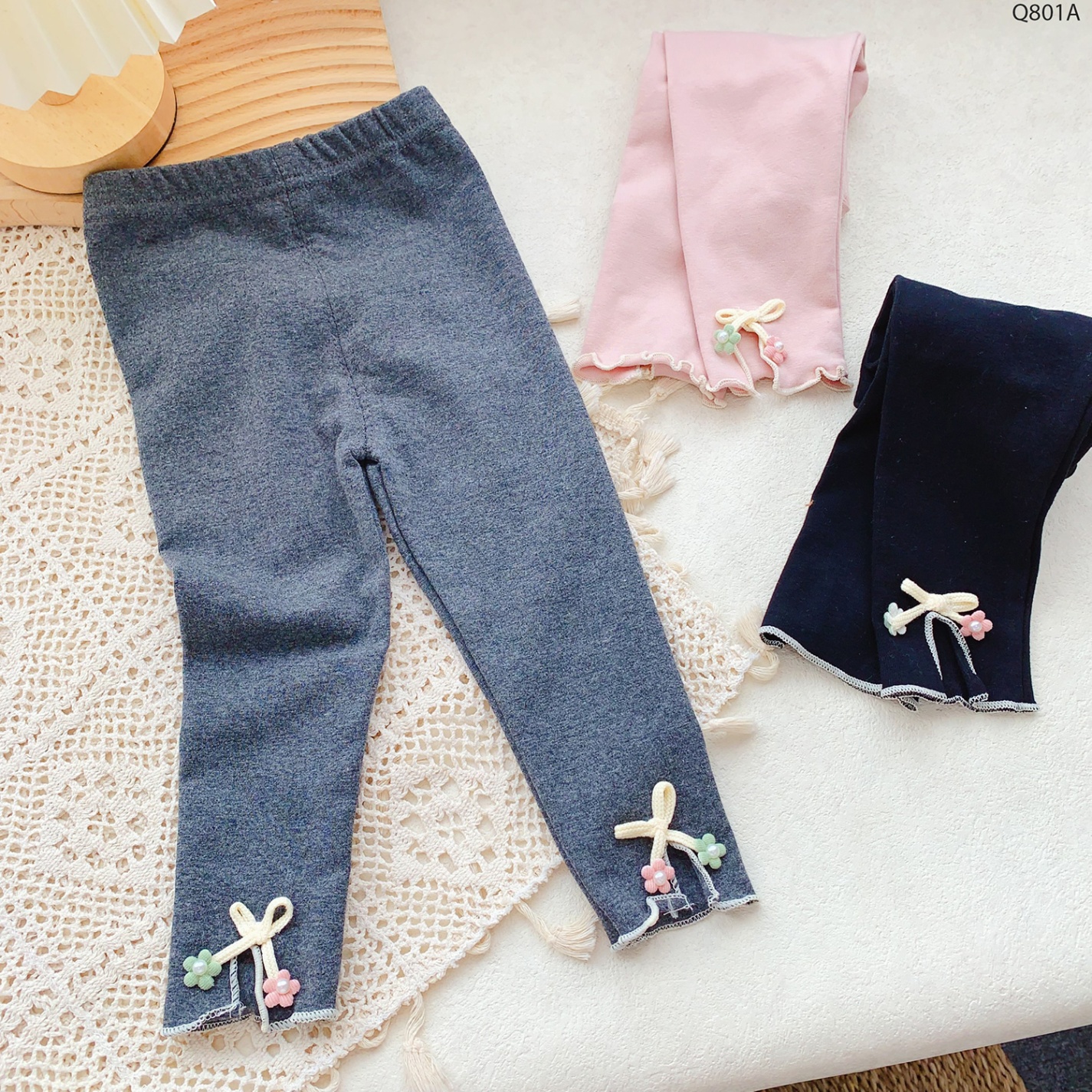 Q801- Quần Legging Đính Nơ