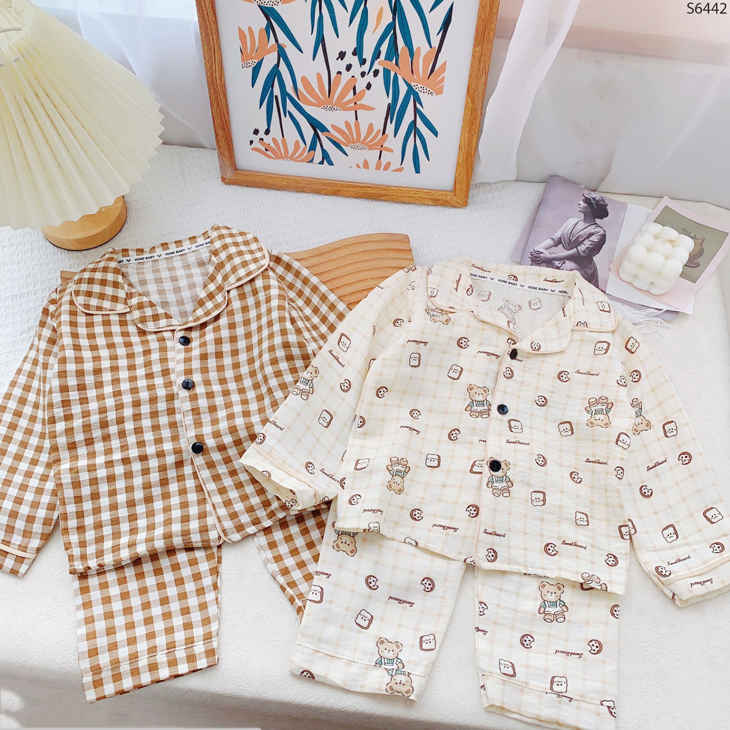 S6442 - Set Pijama Cổ Bẻ Cho Bé