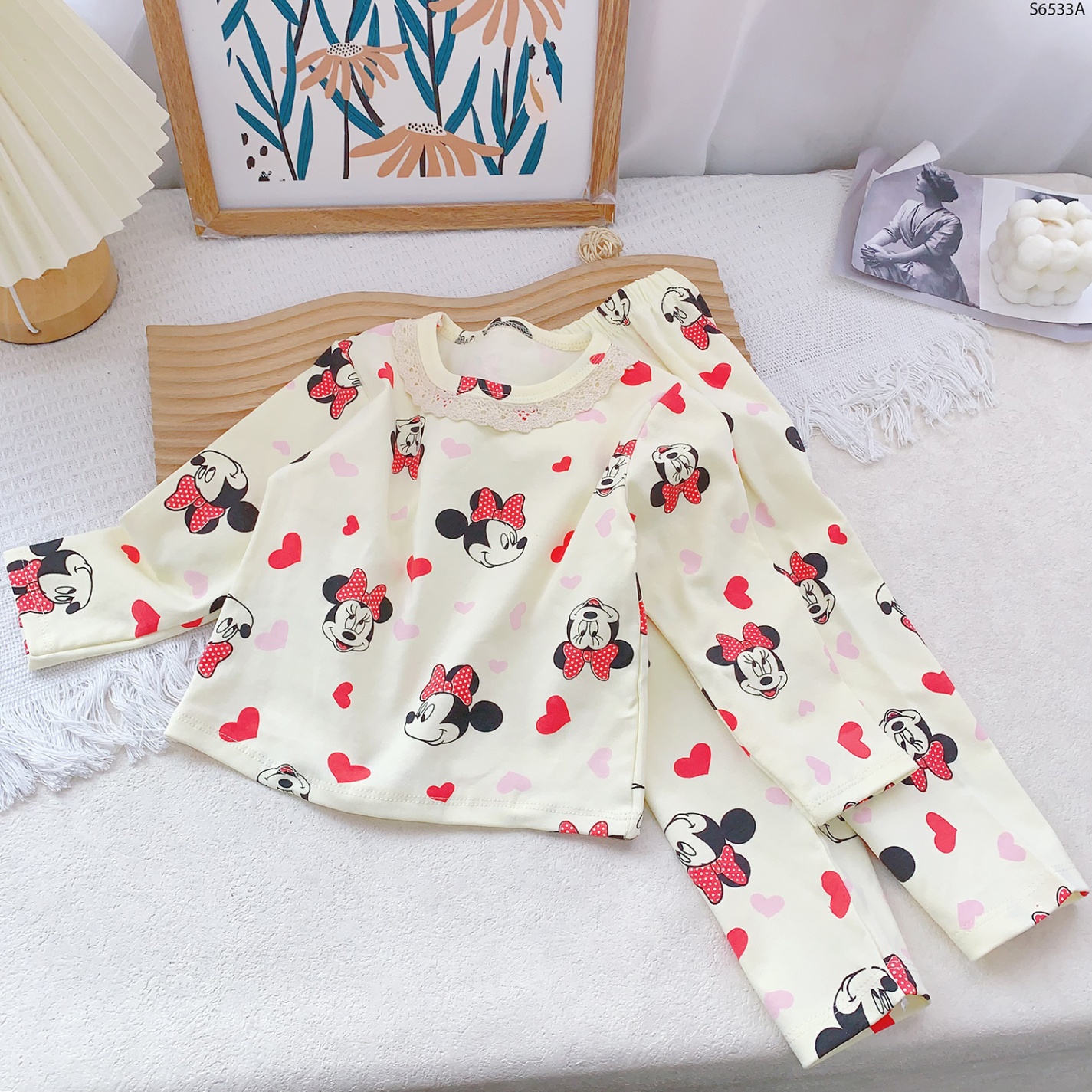 S6533A- Set Minnie Kem Viền Ren-80(8-10kg)