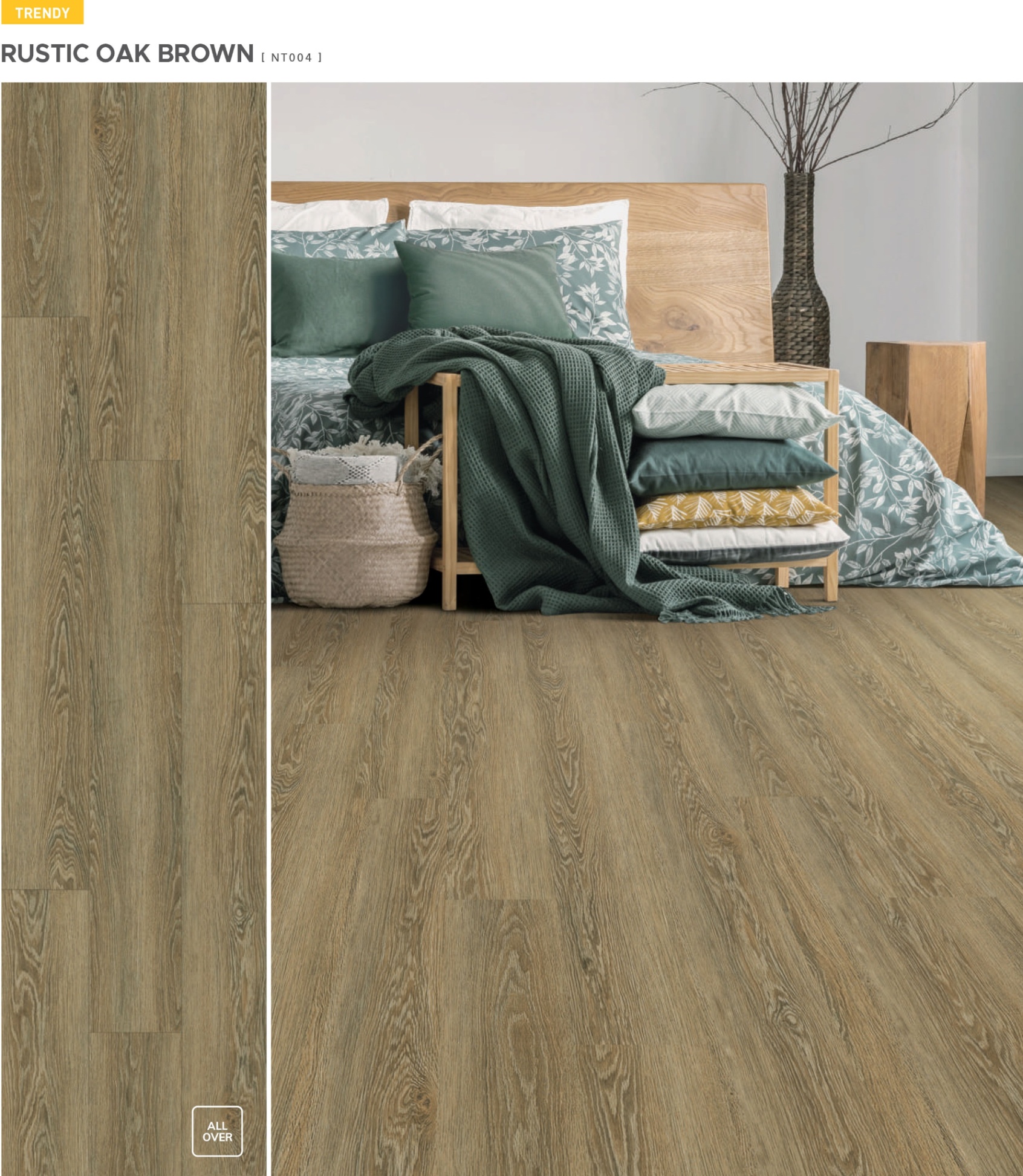 Sàn Gỗ Dongwha Natus Trendy Rustic Oak Brown NT004