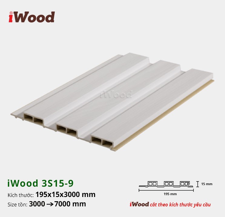 LAM 3 SÓNG 15 iWOOD W195x15-3S15-9